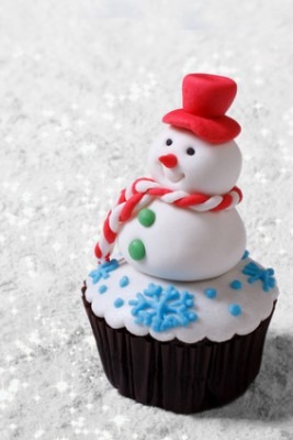 Receita de Cupcake Boneco de Neve - Cupcake-boneco-de-neve-267x400