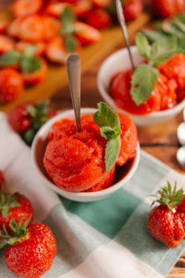 Receita de Sorbet de Morango - Sorbet-de-morango-267x400